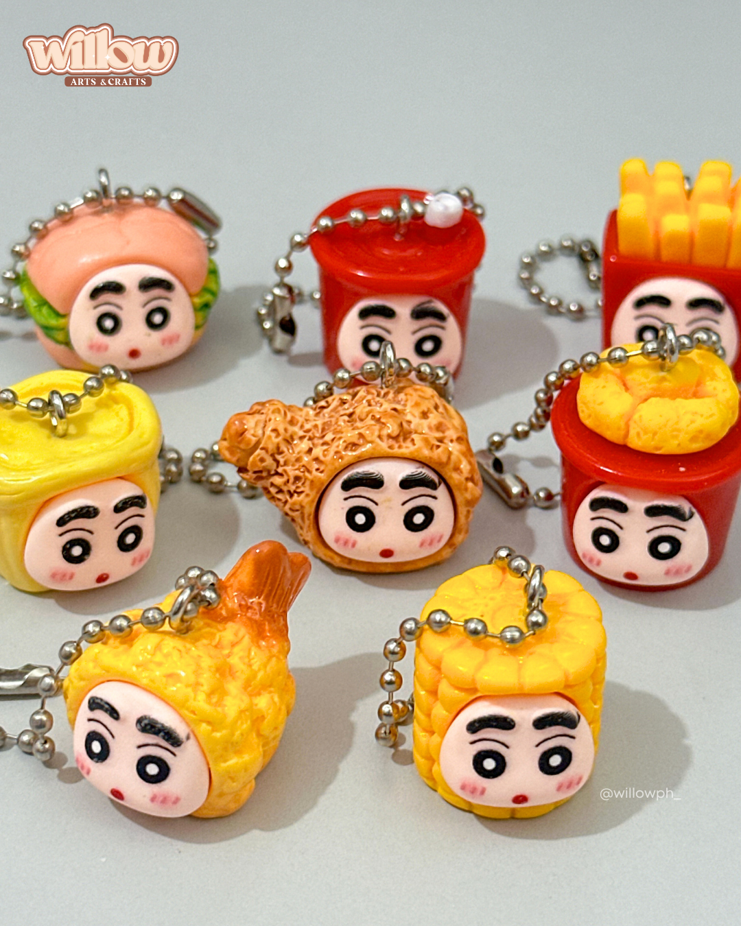 Shin-Chan Food Charm Trinket Keychain