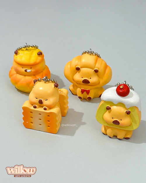 Capybara Food Charm Trinket Keychain