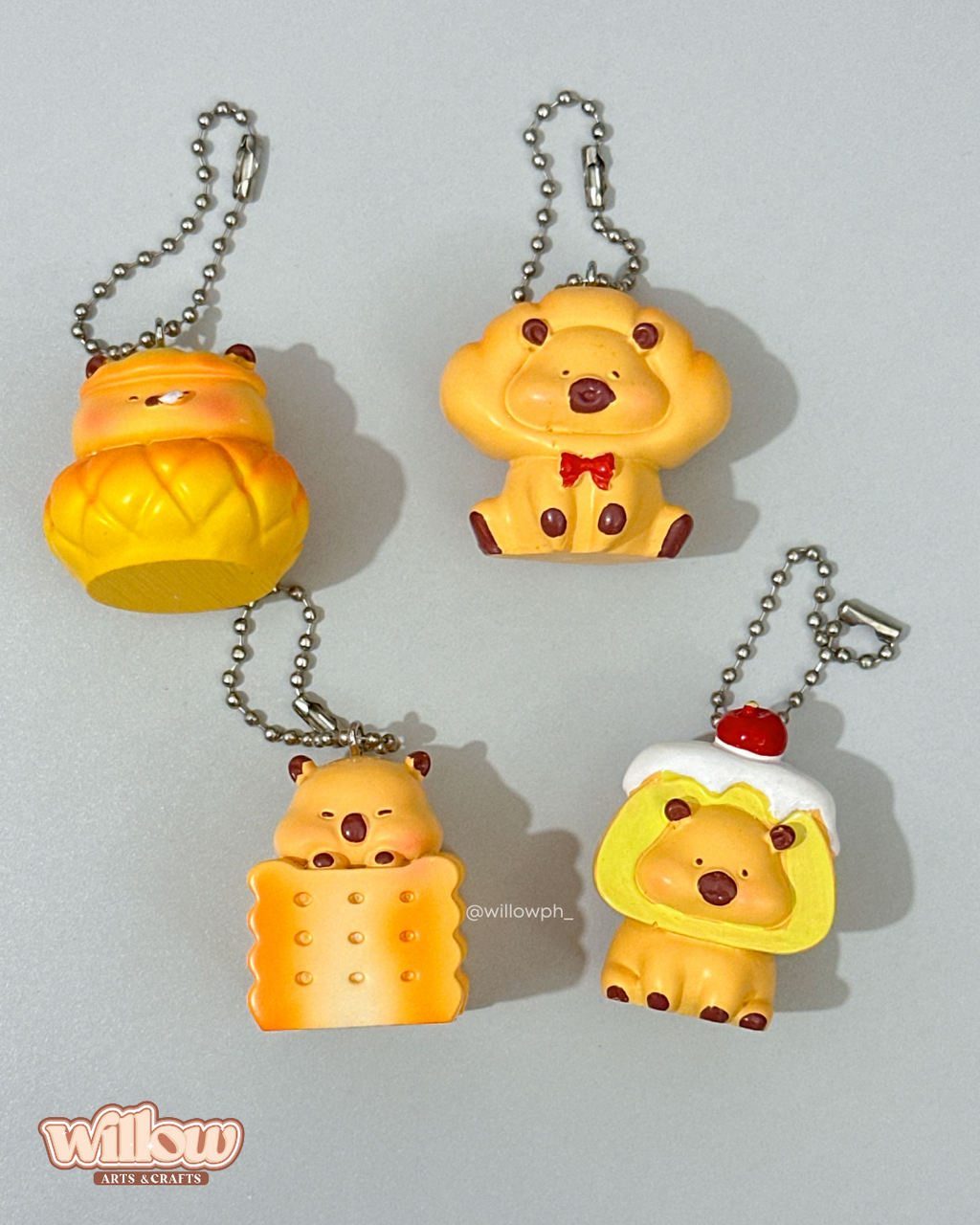 Capybara Food Charm Trinket Keychain