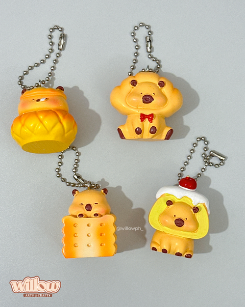 Capybara Food Charm Trinket Keychain