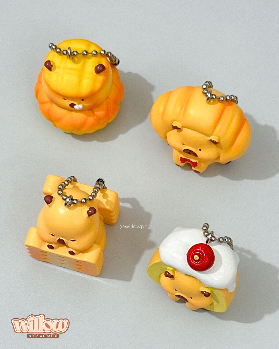 Capybara Food Charm Trinket Keychain