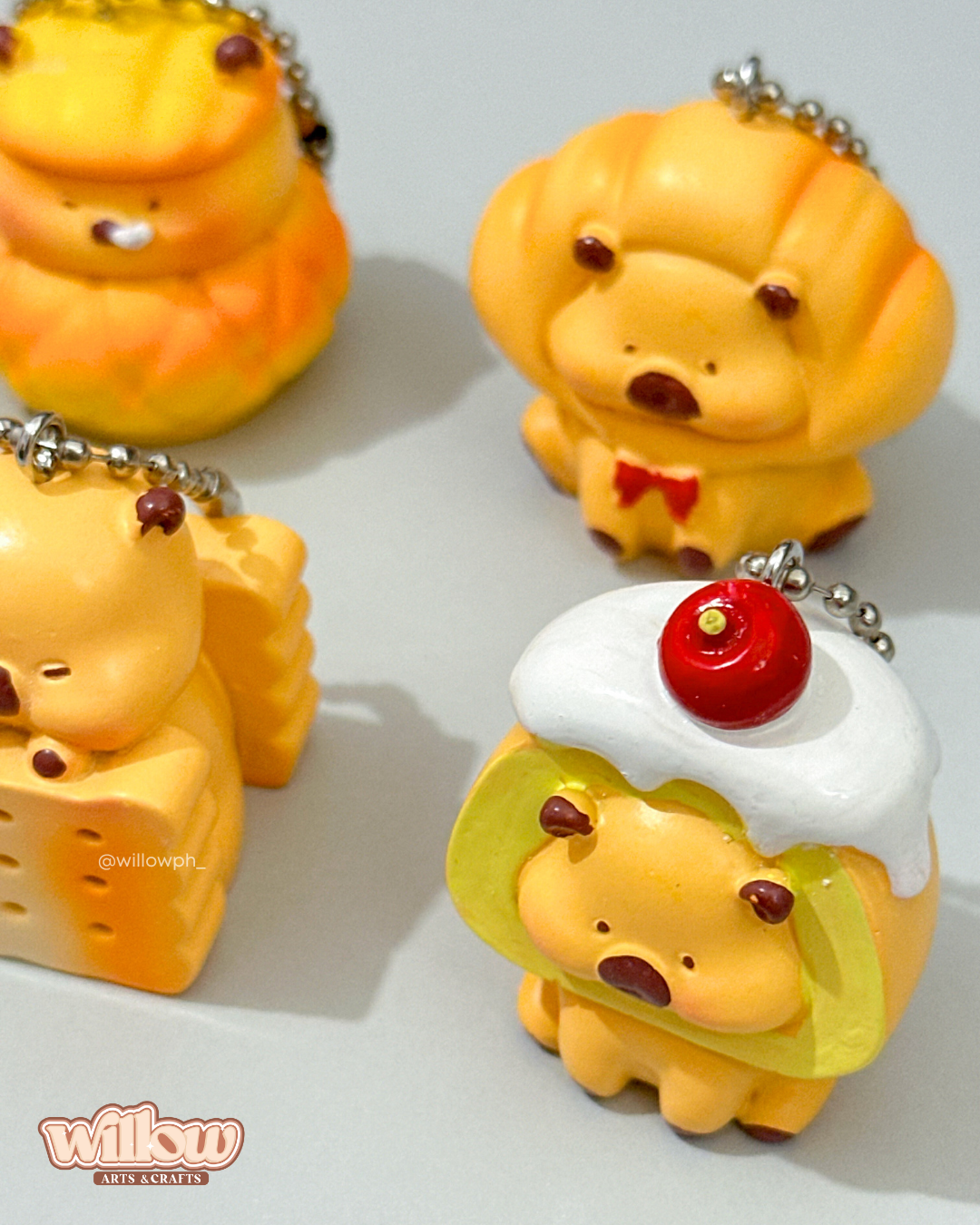 Capybara Food Charm Trinket Keychain