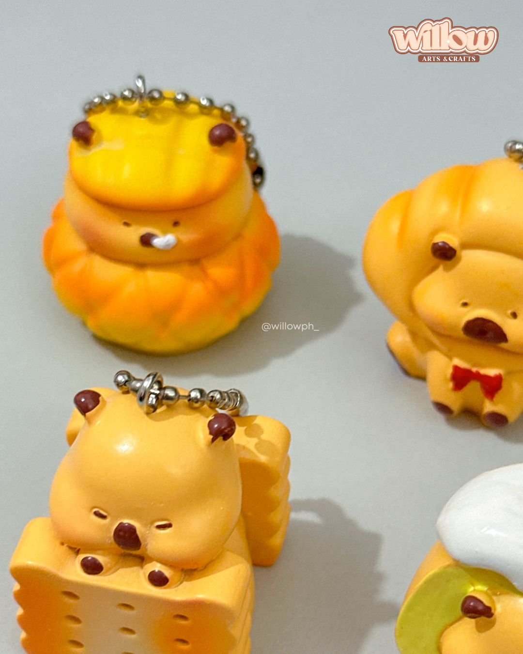 Capybara Food Charm Trinket Keychain