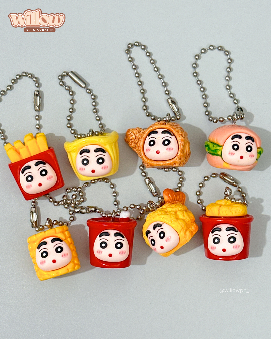Shin-Chan Food Charm Trinket Keychain