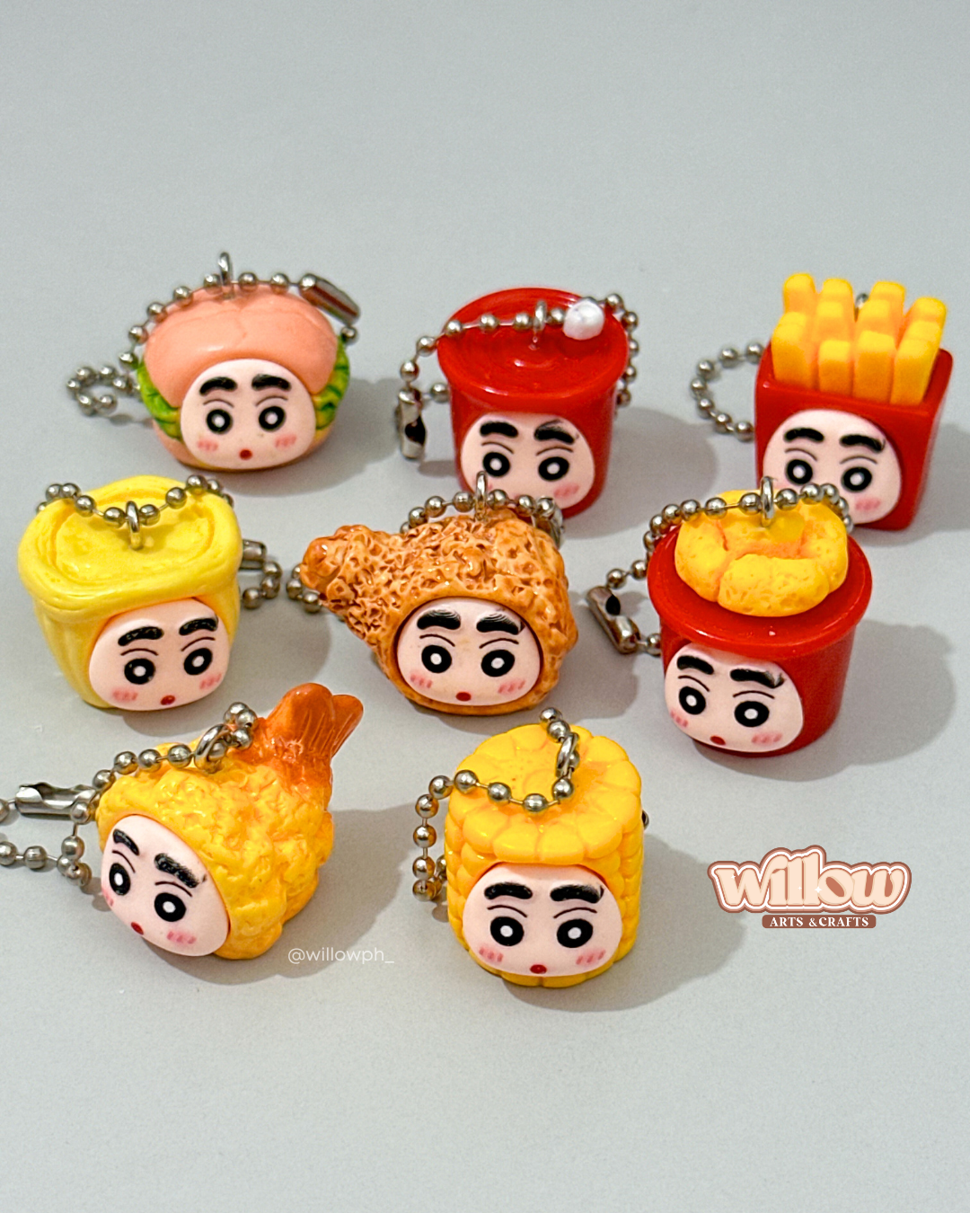 Shin-Chan Food Charm Trinket Keychain
