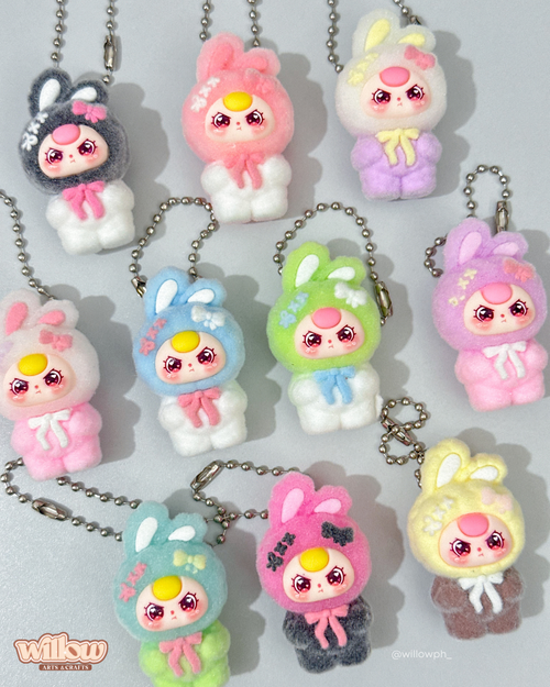 Baby Three inspired velvet trinket keychain