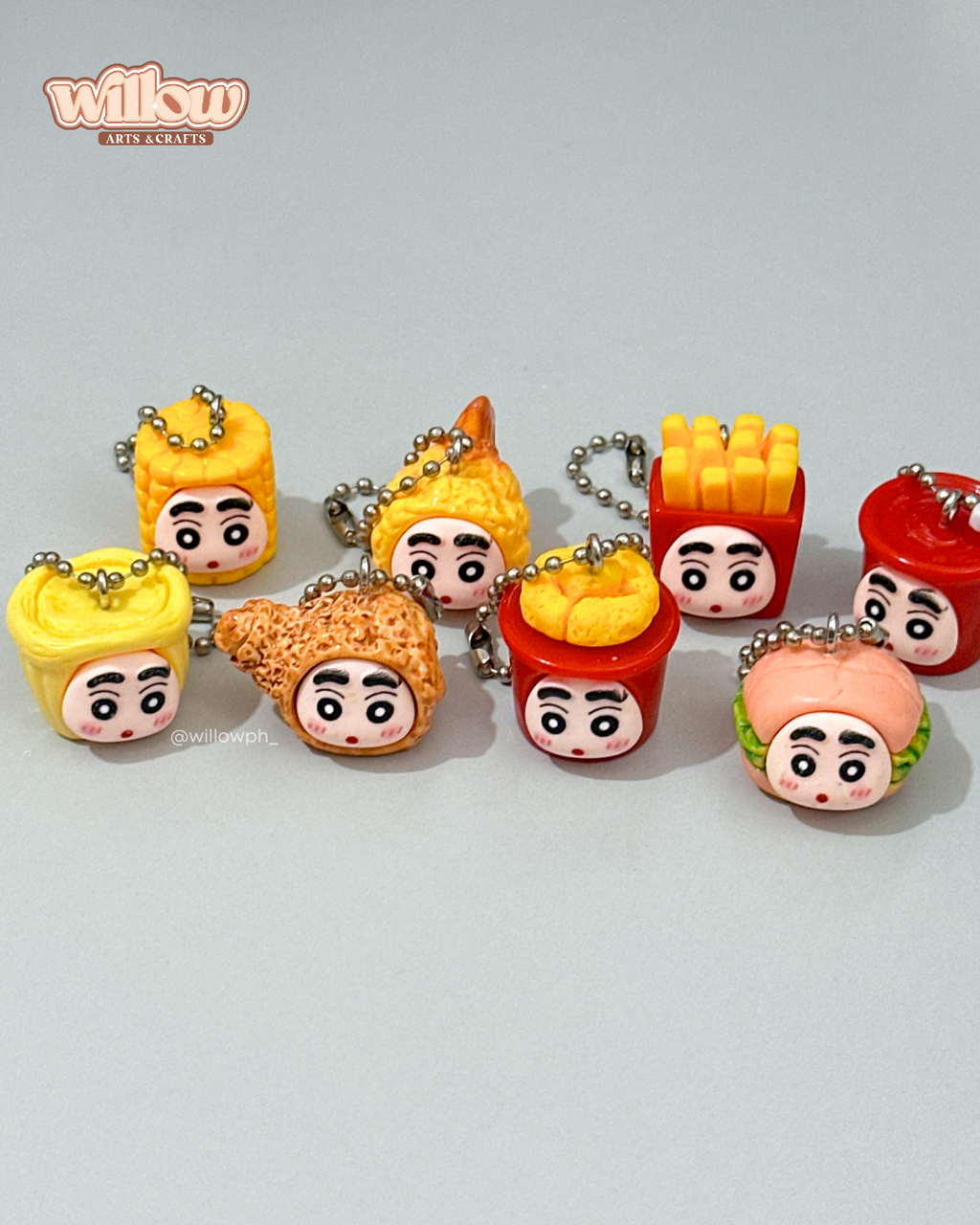 Shin-Chan Food Charm Trinket Keychain