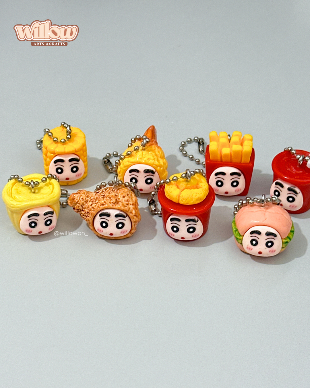 Shin-Chan Food Charm Trinket Keychain