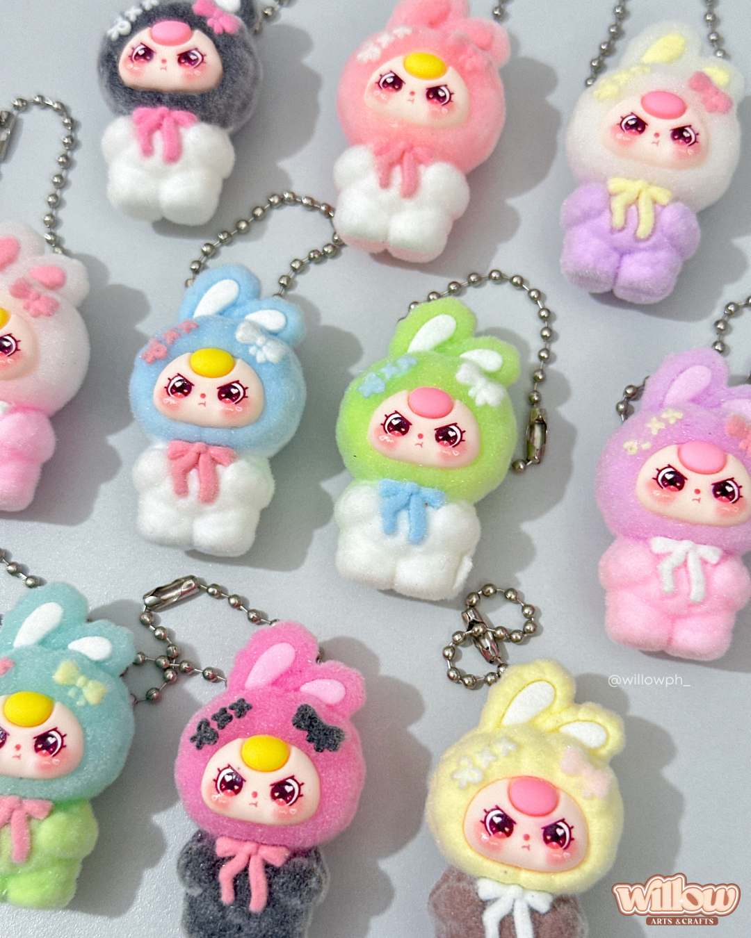 Baby Three inspired velvet trinket keychain