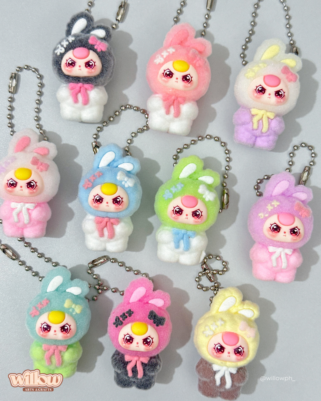 Baby Three inspired velvet trinket keychain