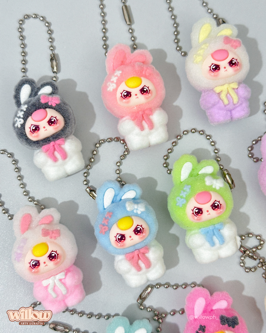 Baby Three inspired velvet trinket keychain