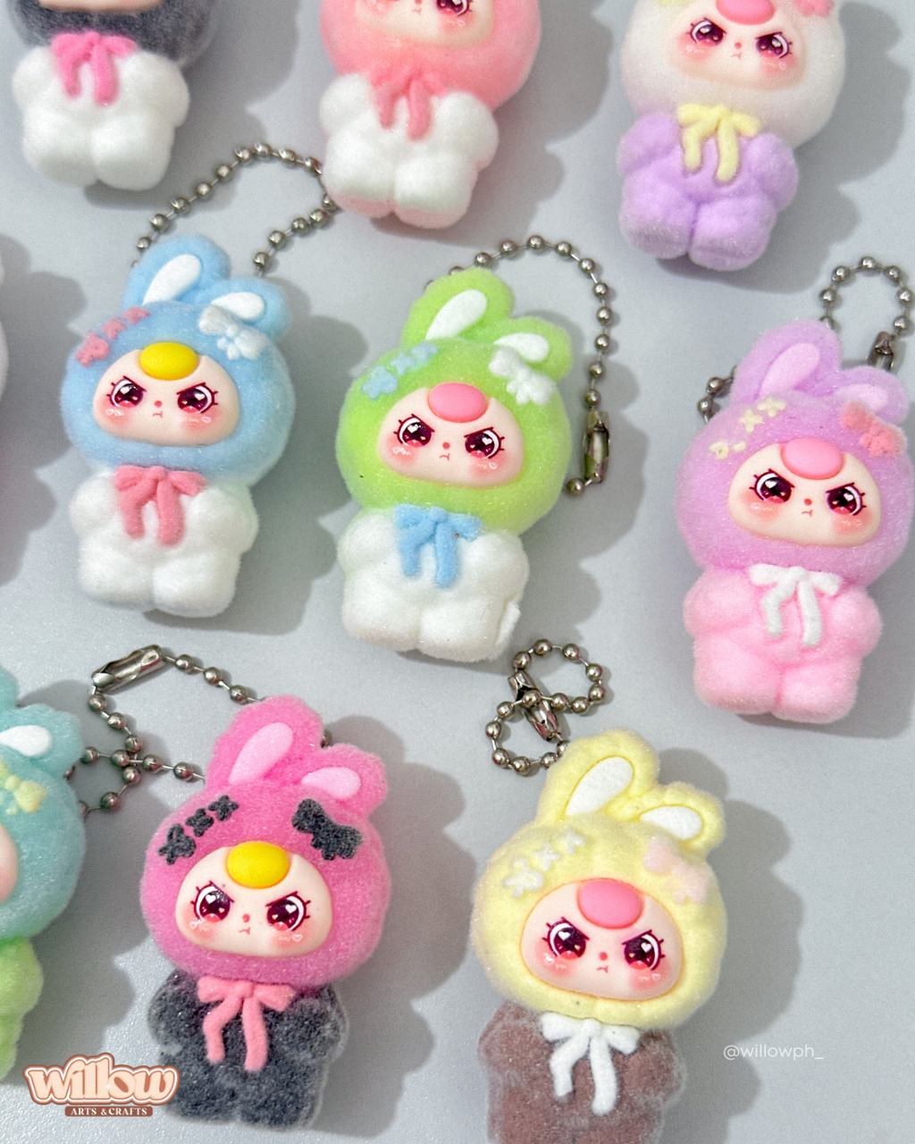 Baby Three inspired velvet trinket keychain