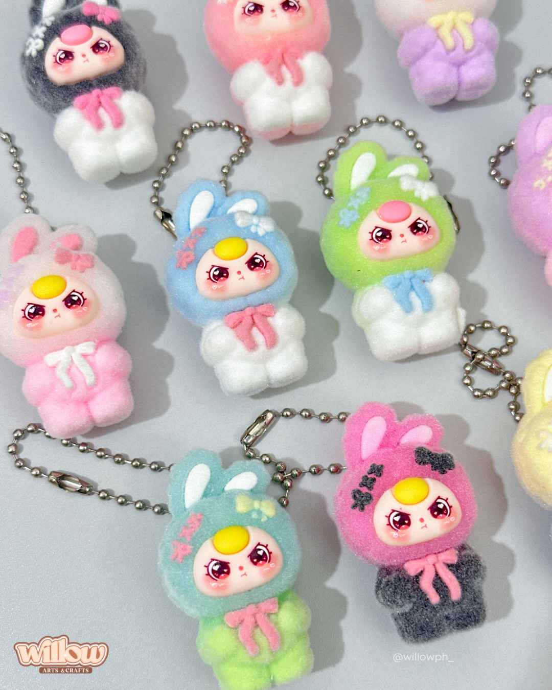 Baby Three inspired velvet trinket keychain