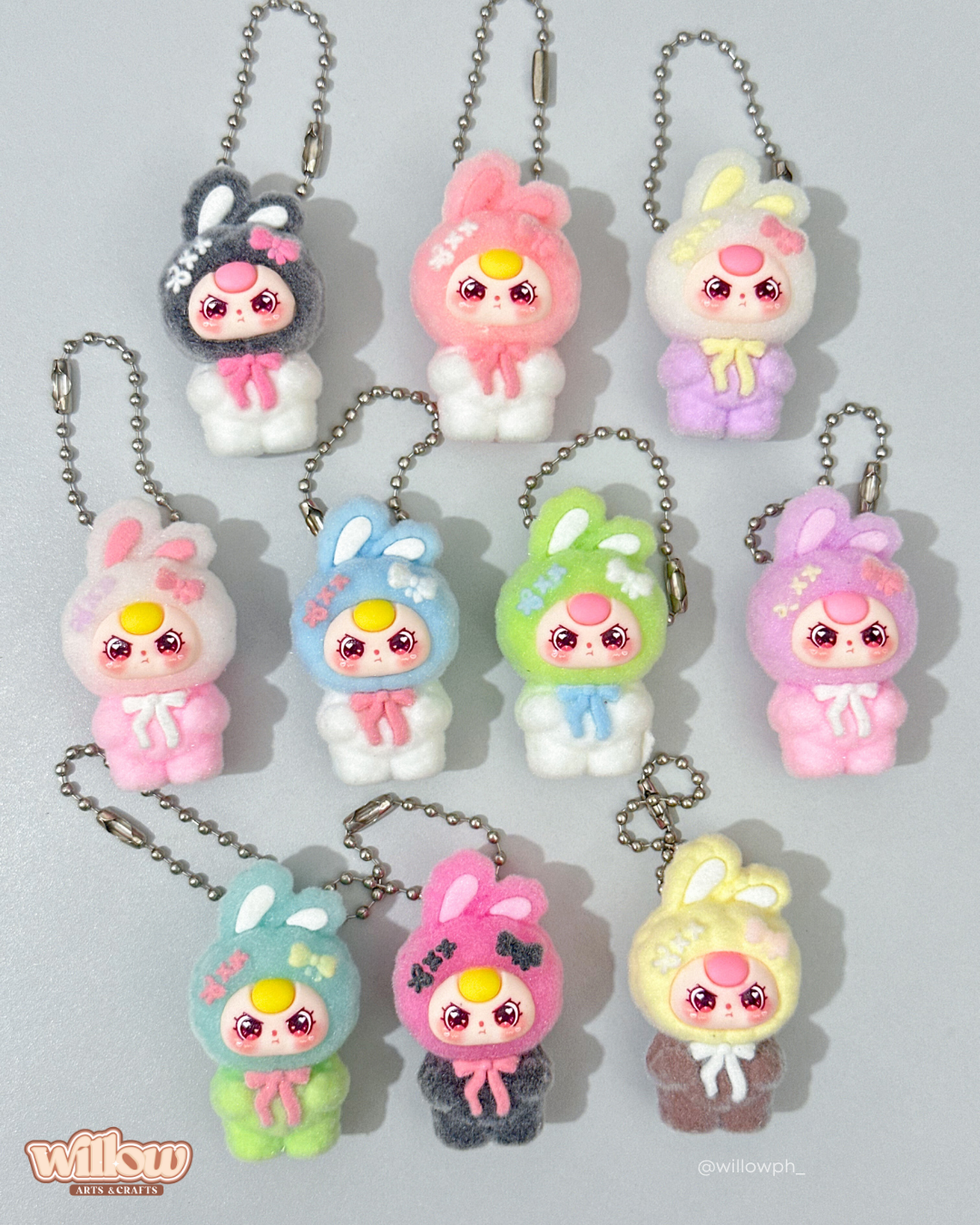Baby Three inspired velvet trinket keychain