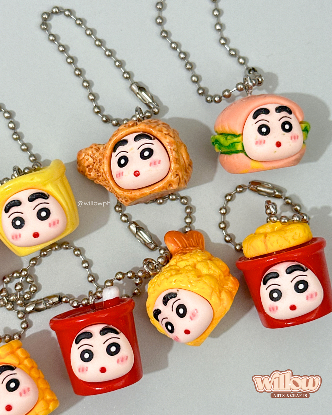 Shin-Chan Food Charm Trinket Keychain