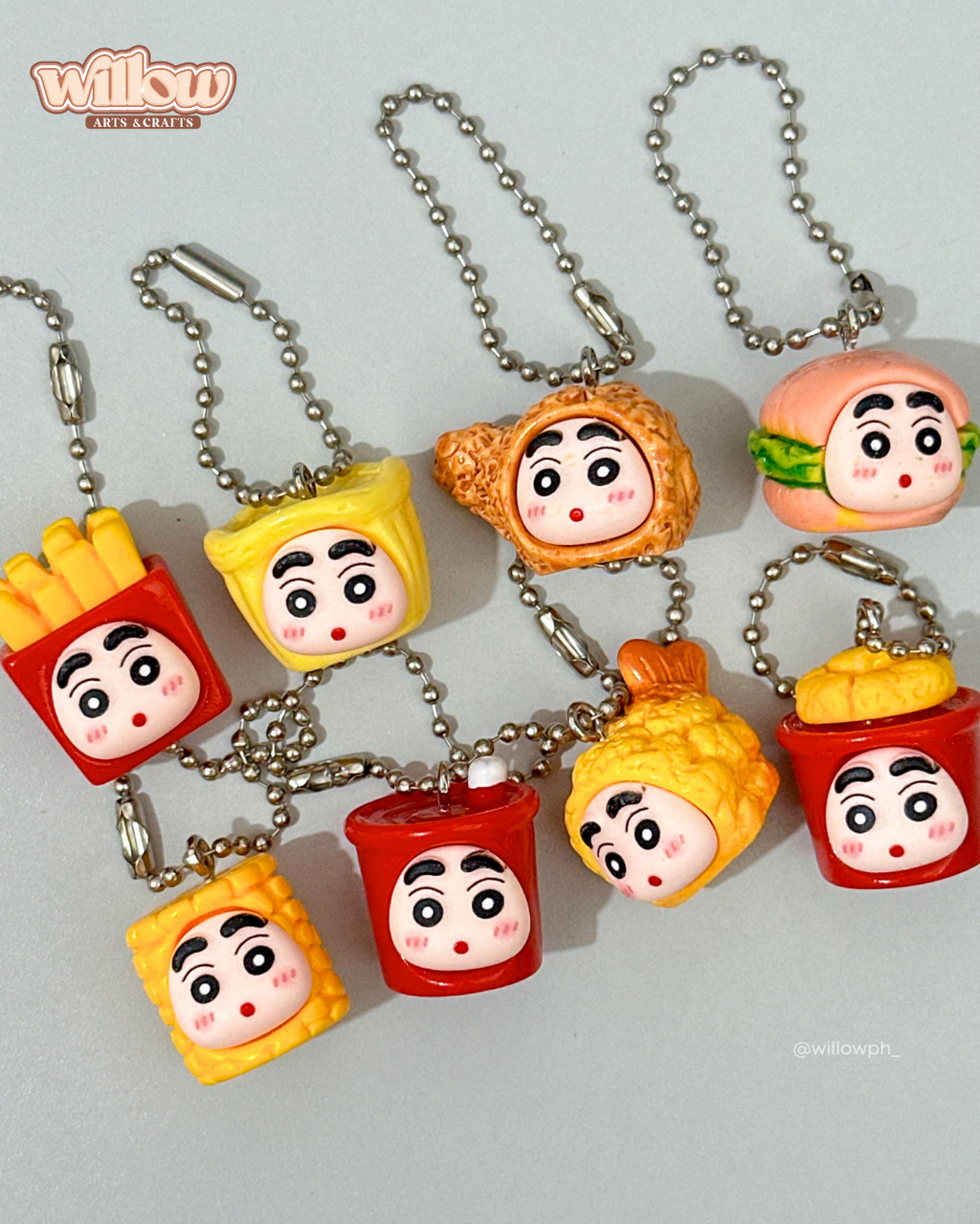 Shin-Chan Food Charm Trinket Keychain