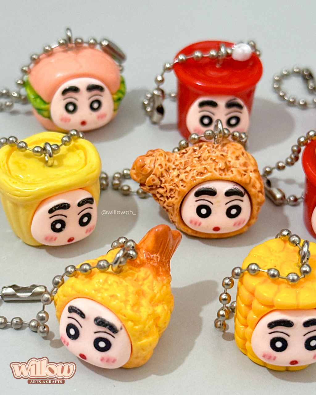 Shin-Chan Food Charm Trinket Keychain