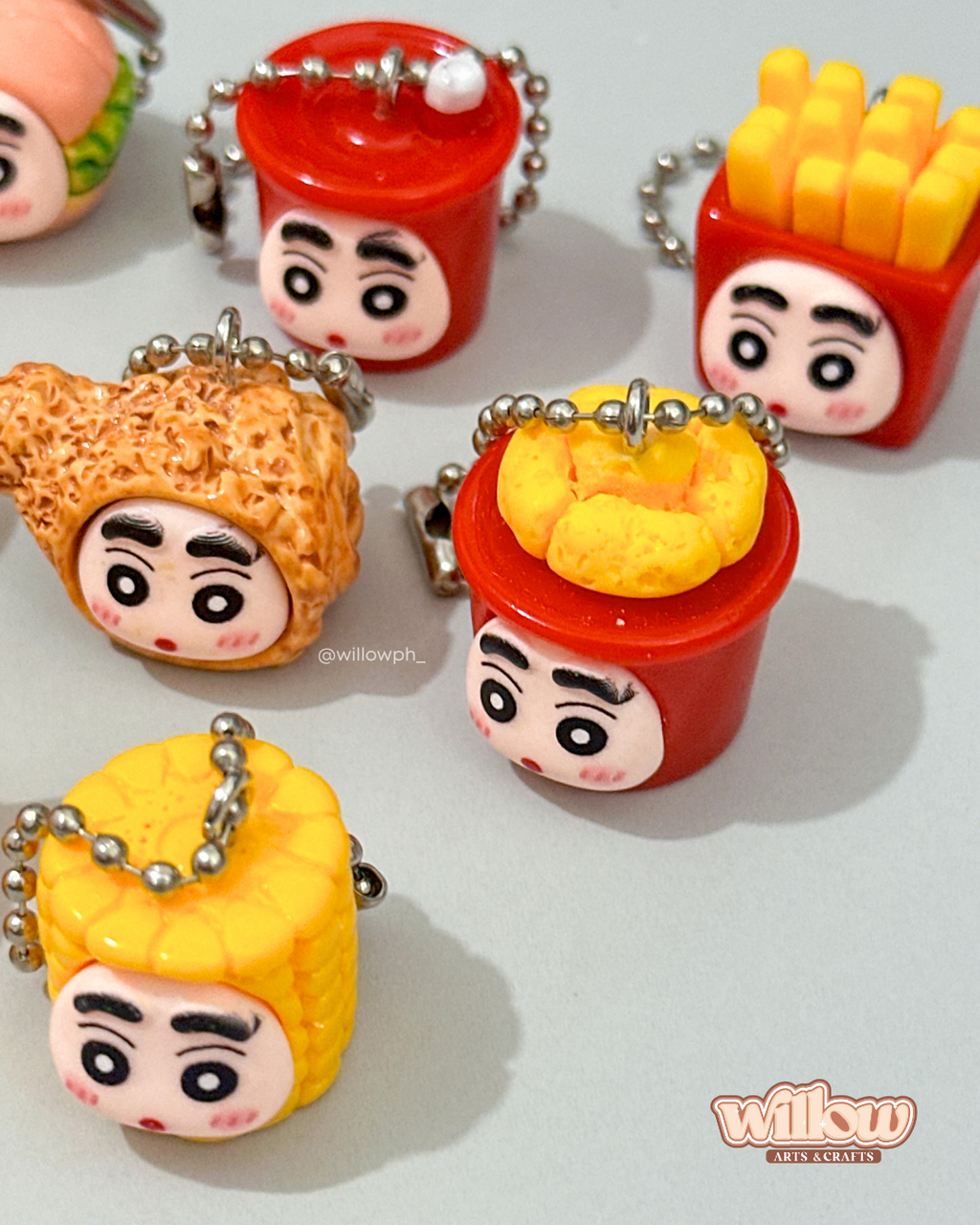 Shin-Chan Food Charm Trinket Keychain
