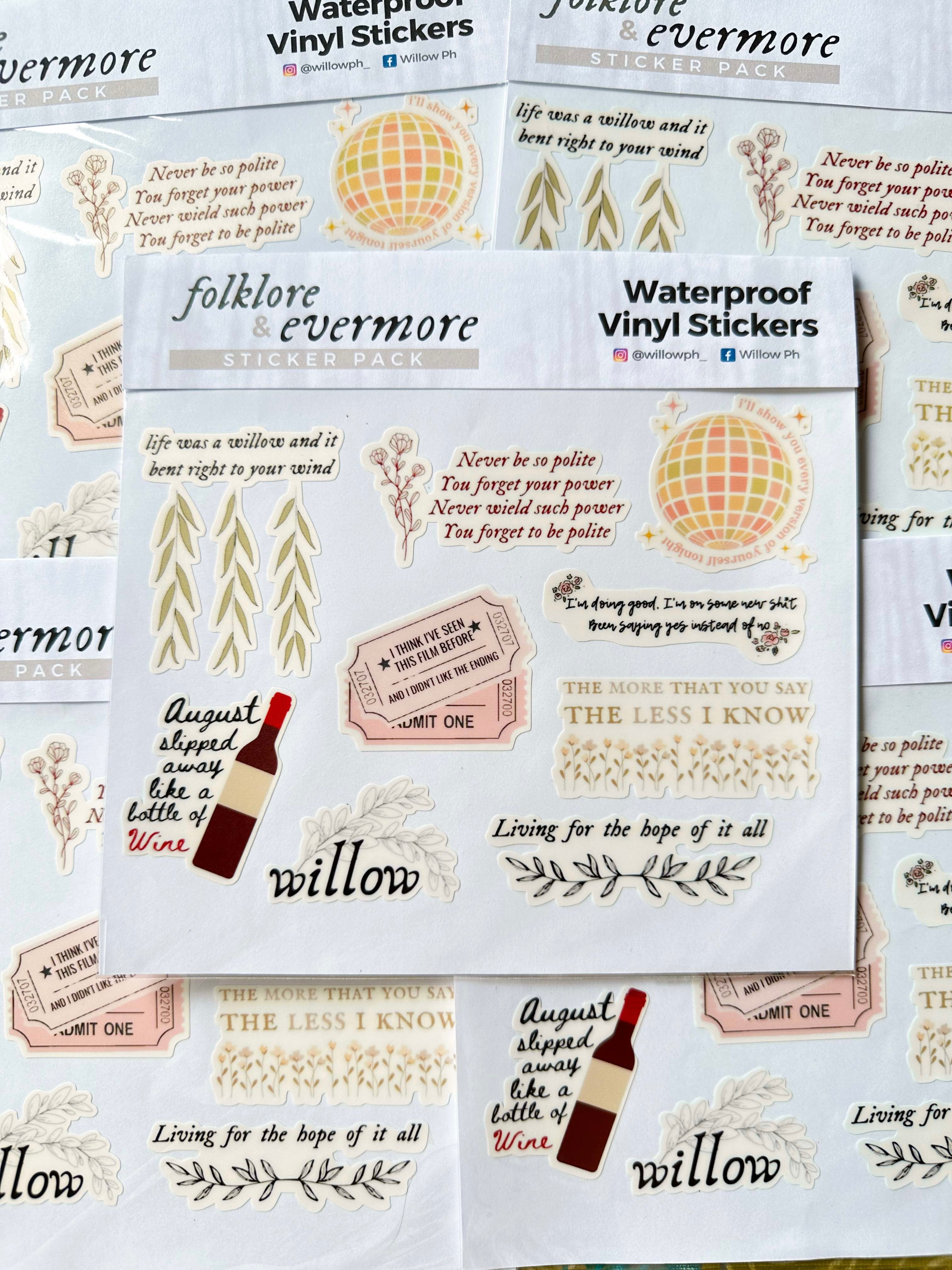 Taylor Swift Waterproof Vinyl Sticker Pack