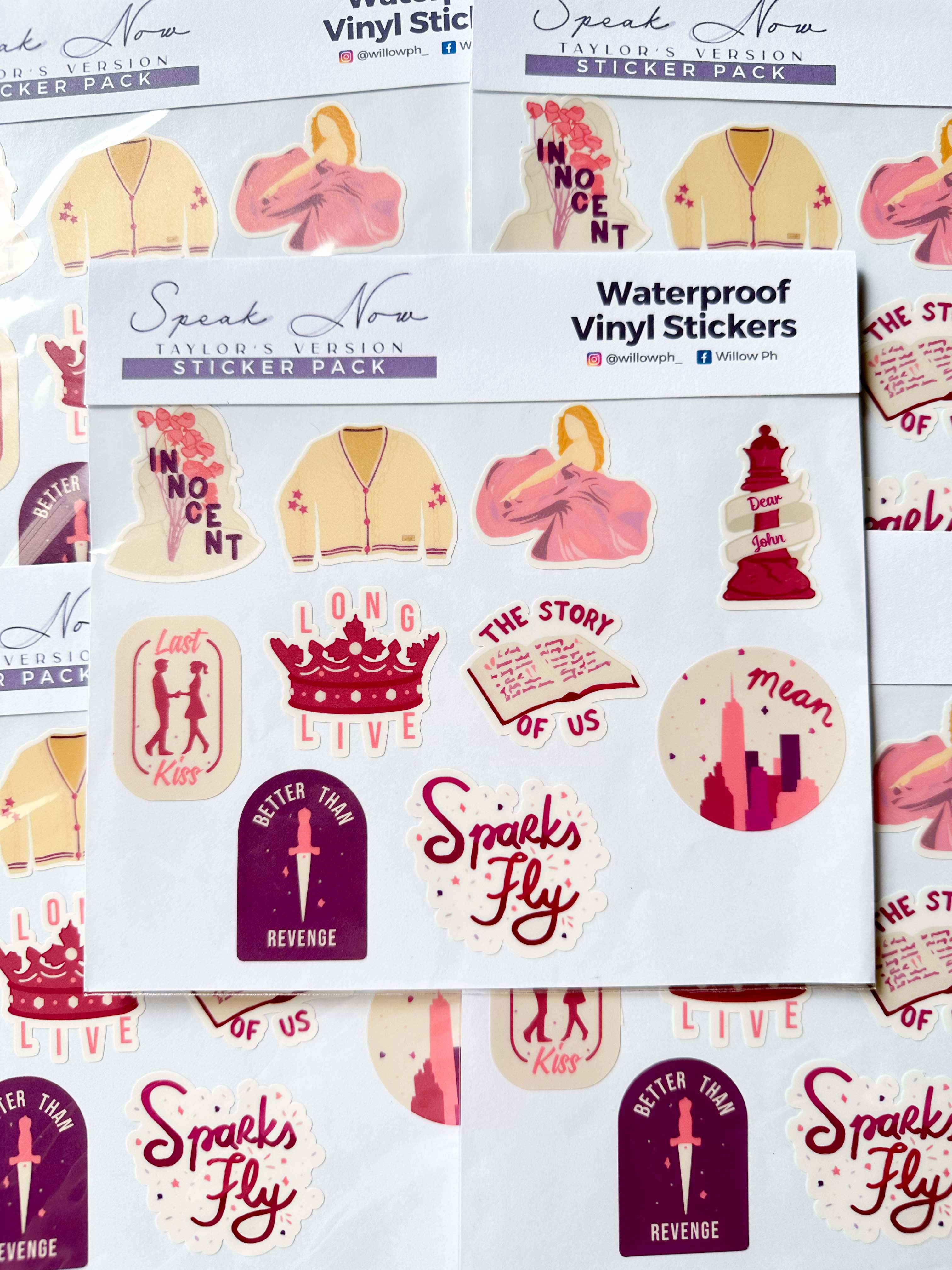 Taylor Swift Waterproof Vinyl Sticker Pack