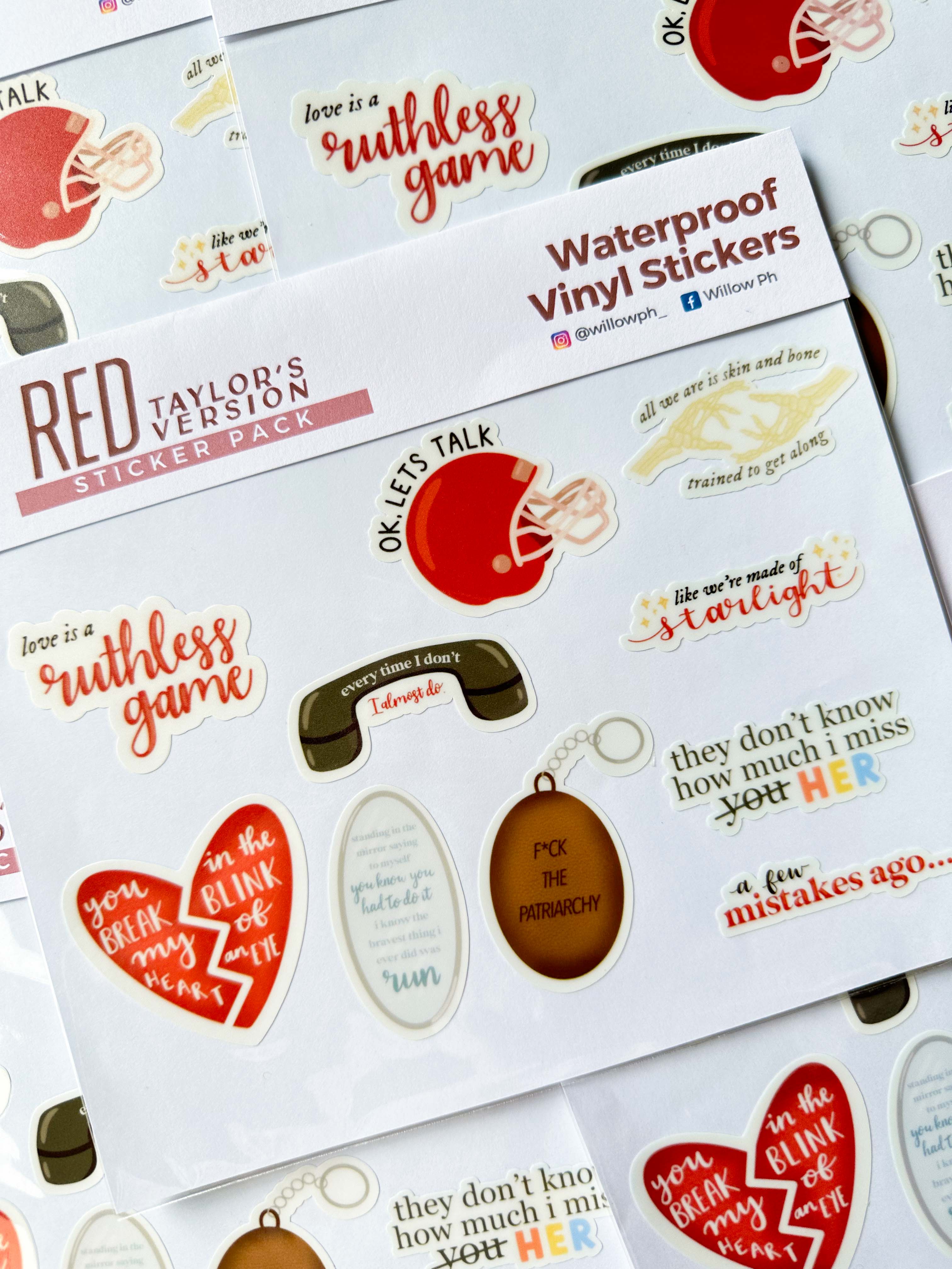 Taylor Swift Waterproof Vinyl Sticker Pack
