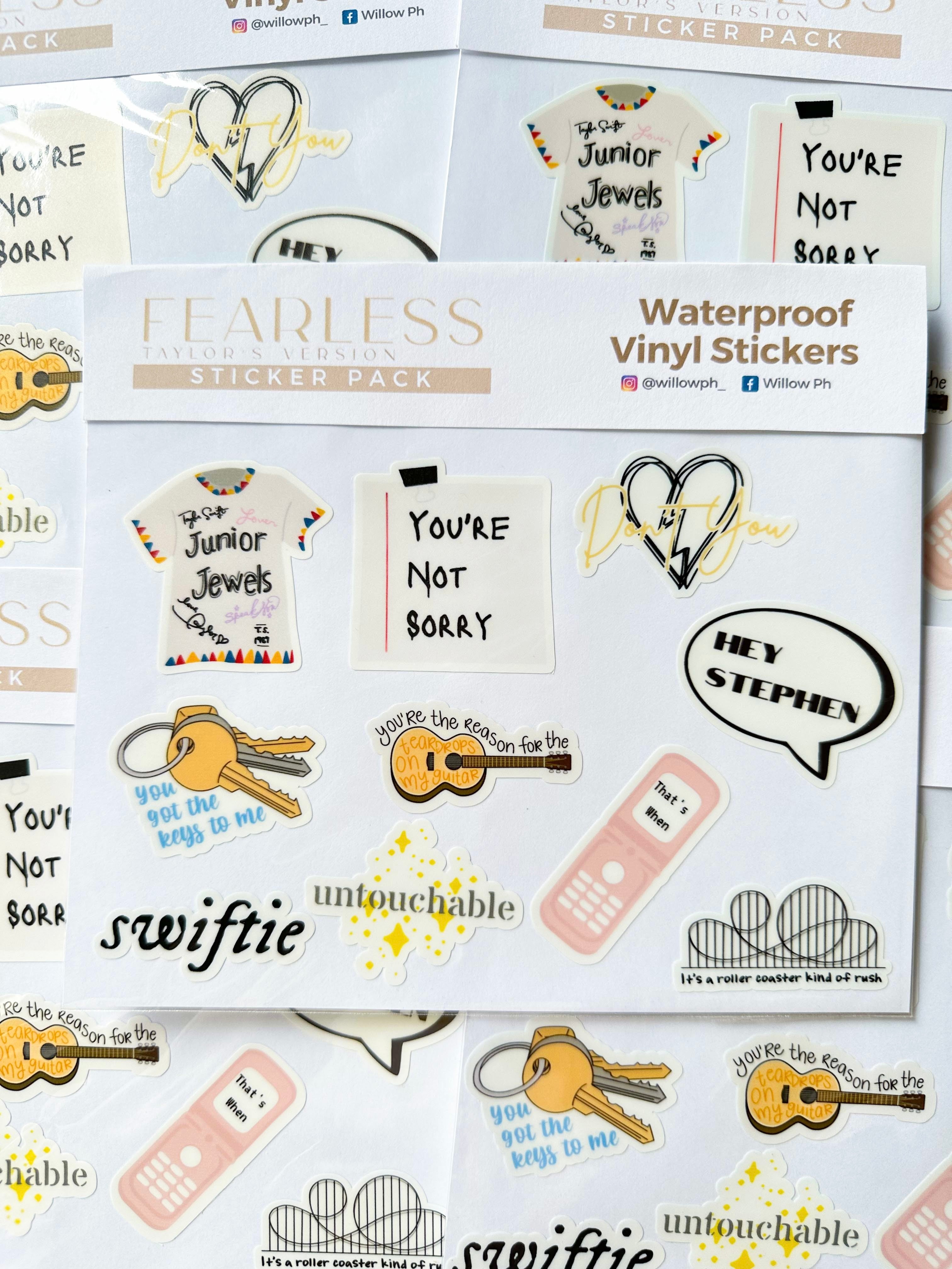 Taylor Swift Waterproof Vinyl Sticker Pack