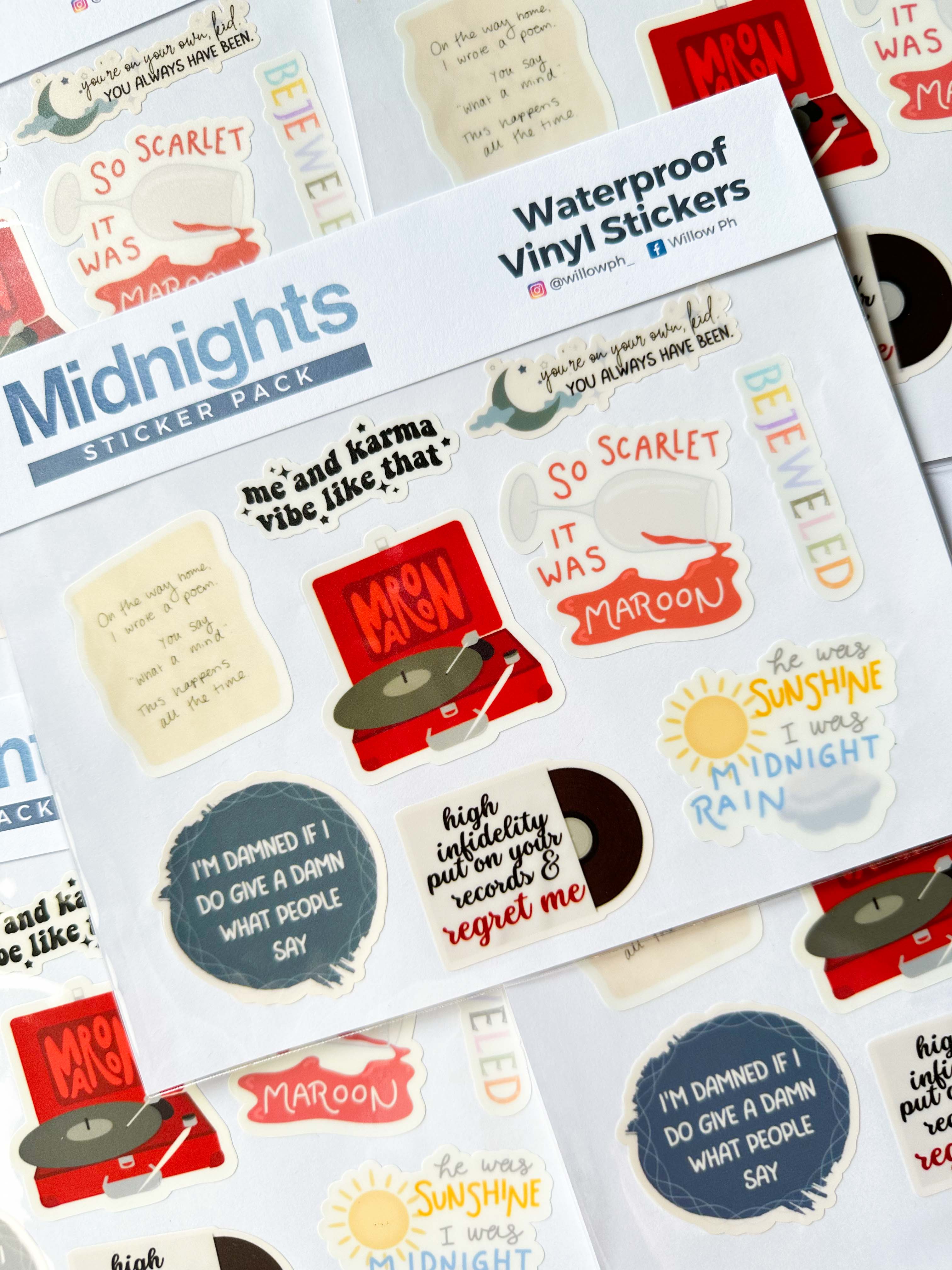 Taylor Swift Waterproof Vinyl Sticker Pack