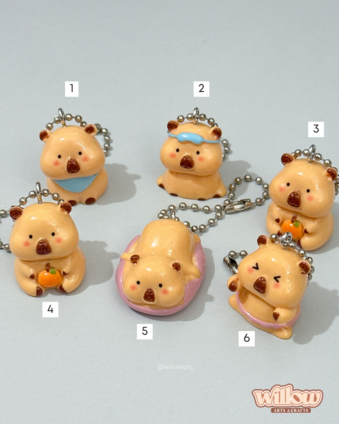 Capybara Trinket Keychain